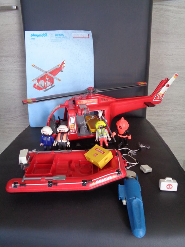 Sauveteurs hélicoptère bateau - playmobil 4428 - photo numéro 2