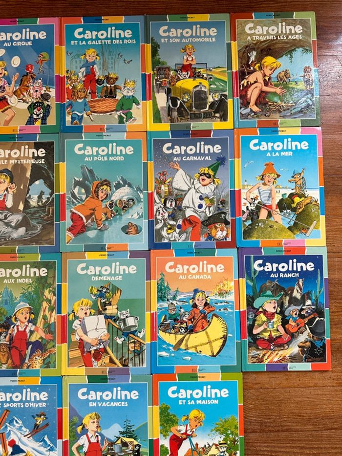 Lot de 18 livres Caroline édition couleurs bords damiers albums Pierre Probst - photo numéro 3