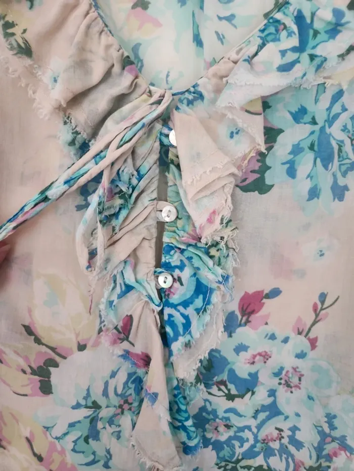 Jolie blouse fleurie Promod taille 40 - photo numéro 3