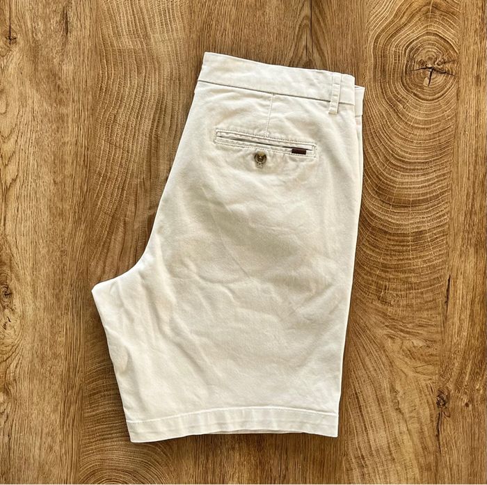 Short chino crème Chaps Coastland Wash pour homme, taille W 32 (42 taille française) - photo numéro 3
