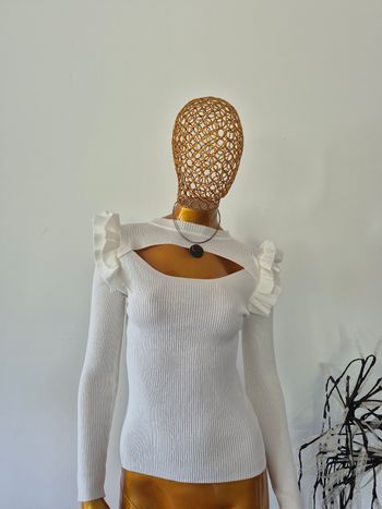 Pull Blanc Femme Taille unique