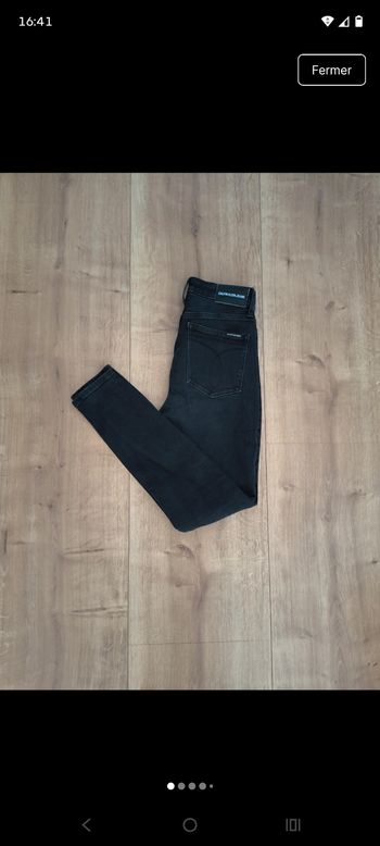Jean Skinny Calvin Klein Jeans - Noir Délavé - w28 longueur 30 neuf sans étiquette