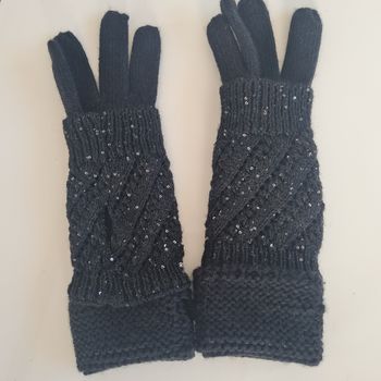 Gants mitaines noirs gemo