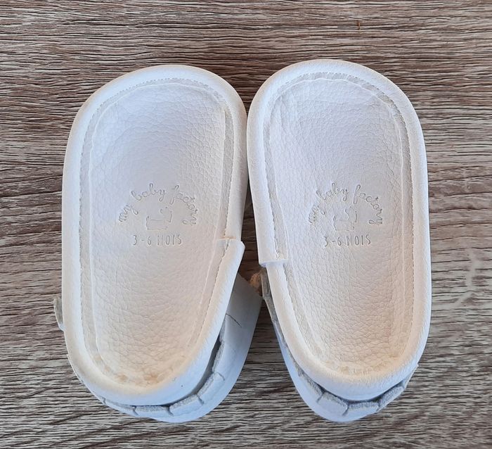 Sandales blanches bébé fille, 3-6 mois, My baby factory - photo numéro 3