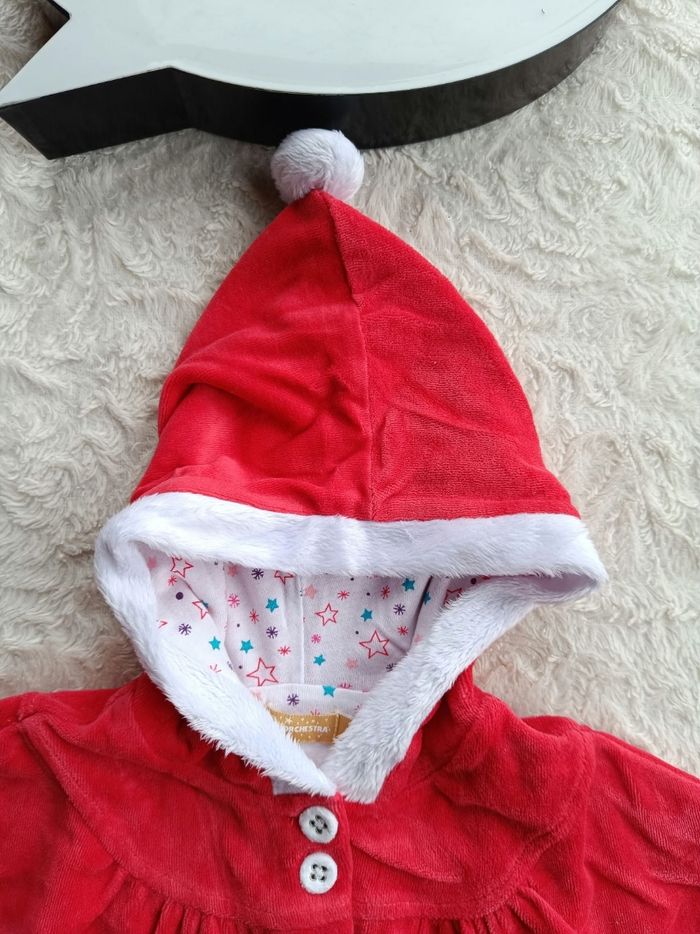 Poncho avec capuche Père Mère Noël étoile Fille 9 mois Orchestra - photo numéro 4