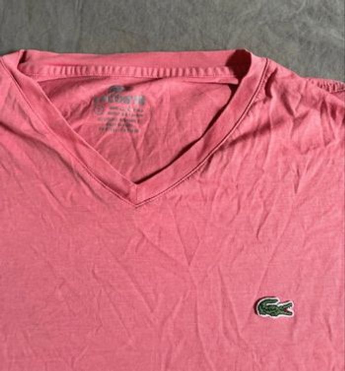T shirt Lacoste rose saumon - photo numéro 3