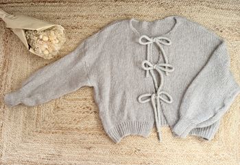 Gilet à Noeuds Beige 