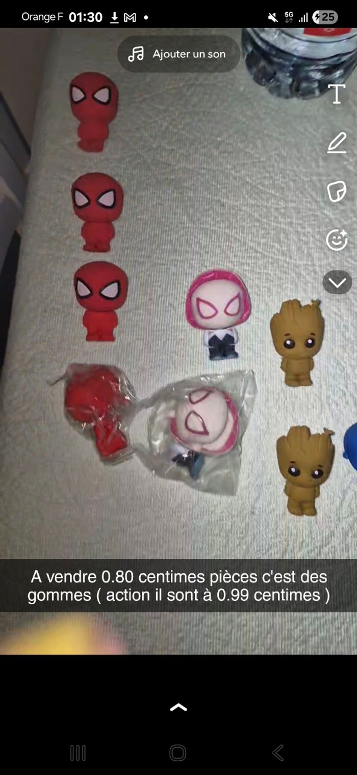 Lot Gomme marvel