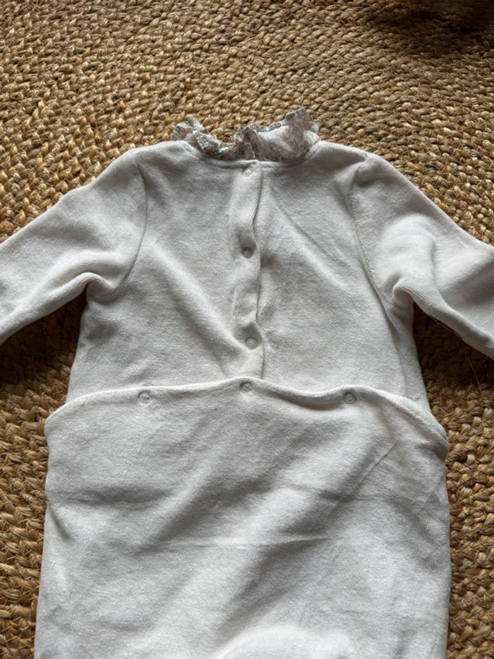 Pyjama velours col liberty Cyrillus 12m - photo numéro 3