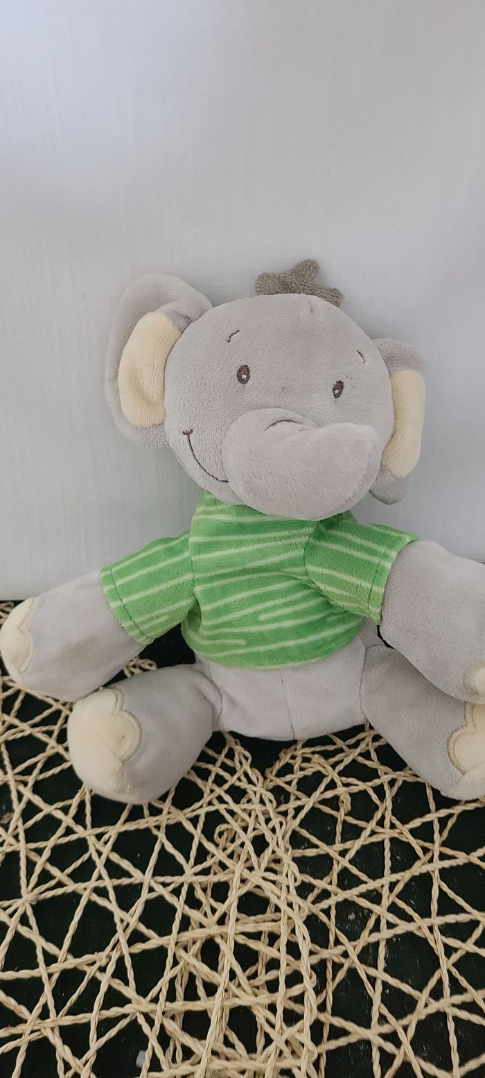 Doudou Eléphant Gris Titoutam