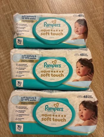 3 paquets de lingettes bébé 
