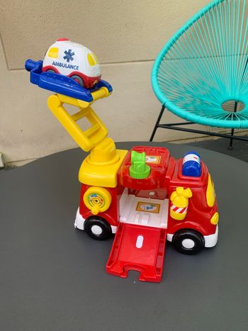 Camion pompier vtech tut tut bolide tbe + ambulance clémence