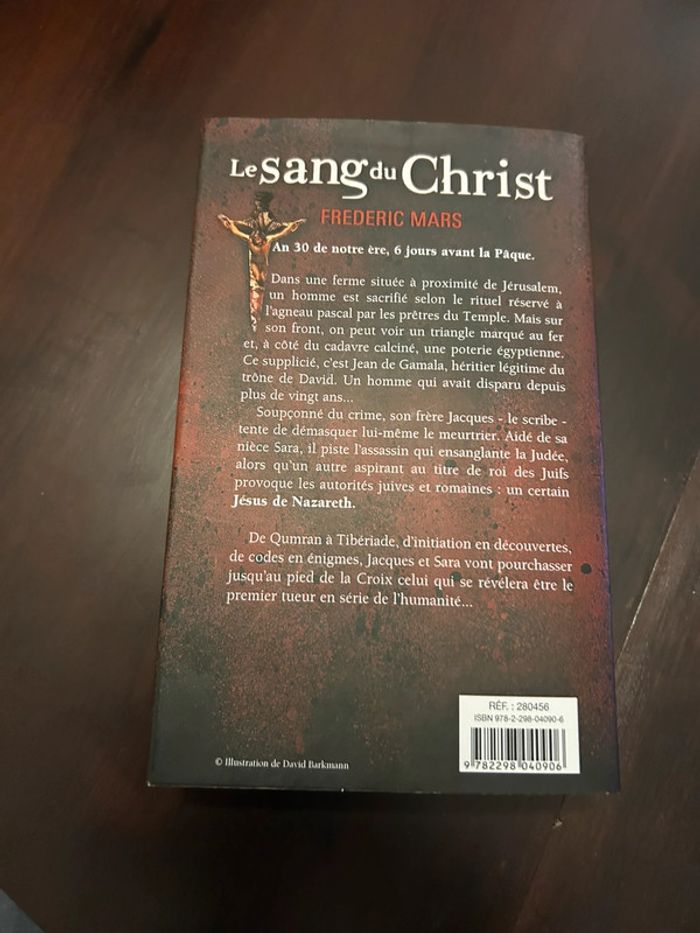 Livre le sang du Christ de Frédéric mars - photo numéro 2