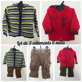 Lot de 3 vêtements en 6 mois