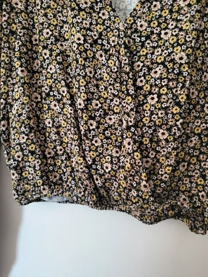 Mango teen - haut fleuri cache cœur - photo numéro 4