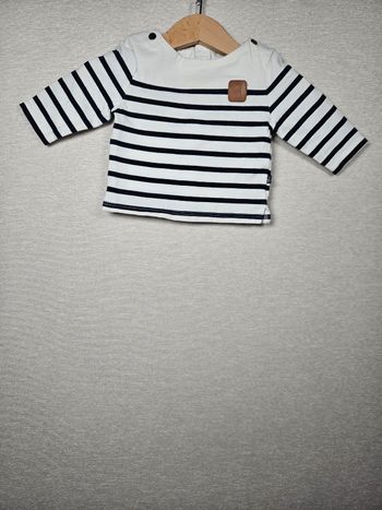 Pull marinière Obaïbi 3 mois 59 cm
