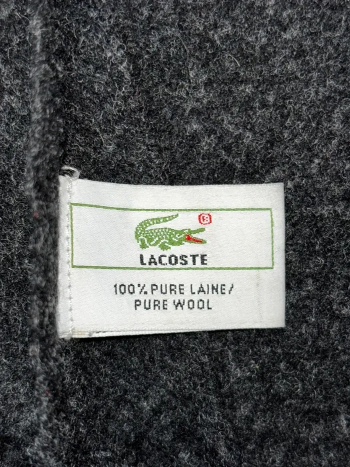 Écharpe enfant Lacoste en laine, écharpe Lacoste vintage. - photo numéro 4