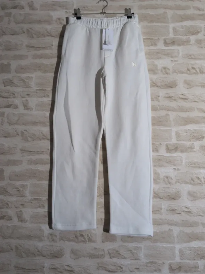Jogging blanc Bershka – NEUF avec étiquette Taille S