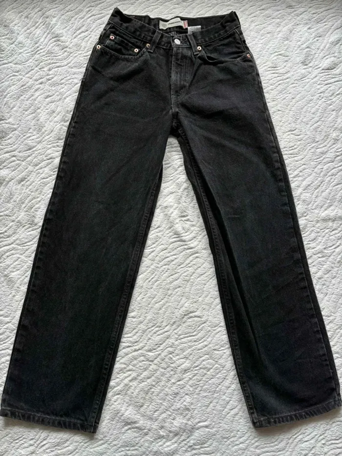 Jean Levi’s femme 550 Relaxed Fit W26 L28 S/36 Gris anthracite noir Mexico US rare y2k 2000s - photo numéro 4