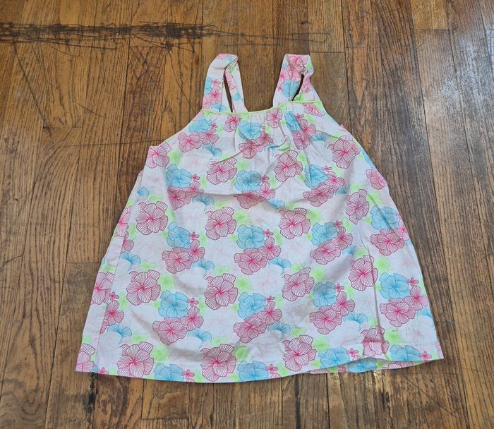 Top fille à bretelle blanc imprimé floral sergent major Taille 11 ans