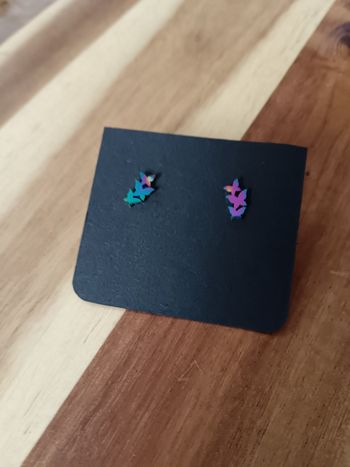 Boucles d'oreilles papillon acier inoxydable