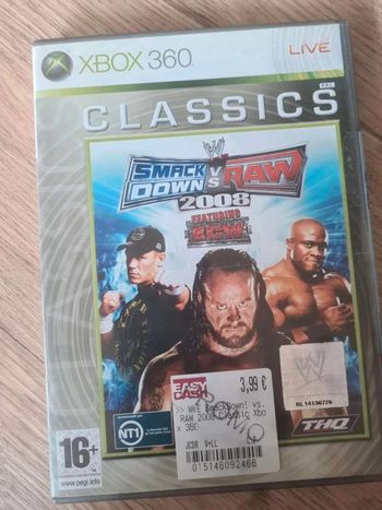 Smack  down vs raw  2008  xbox 360
