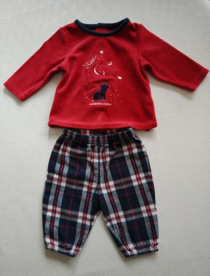 Tenue de Noël complète Obaibi taille 3 mois - photo numéro 2