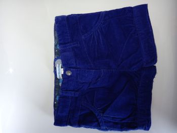 Magnifique short violet en velours 12 mois