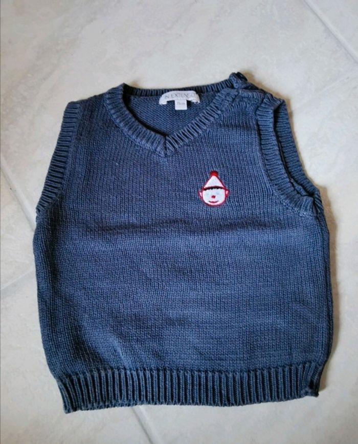 Pull sans manches bébé garçon 9 mois Noël