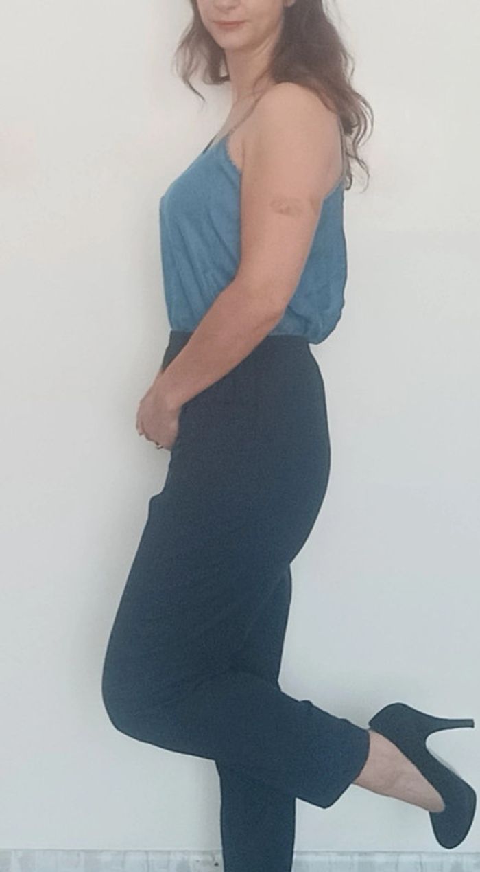 Top fluide effet jean taille unique - photo numéro 3
