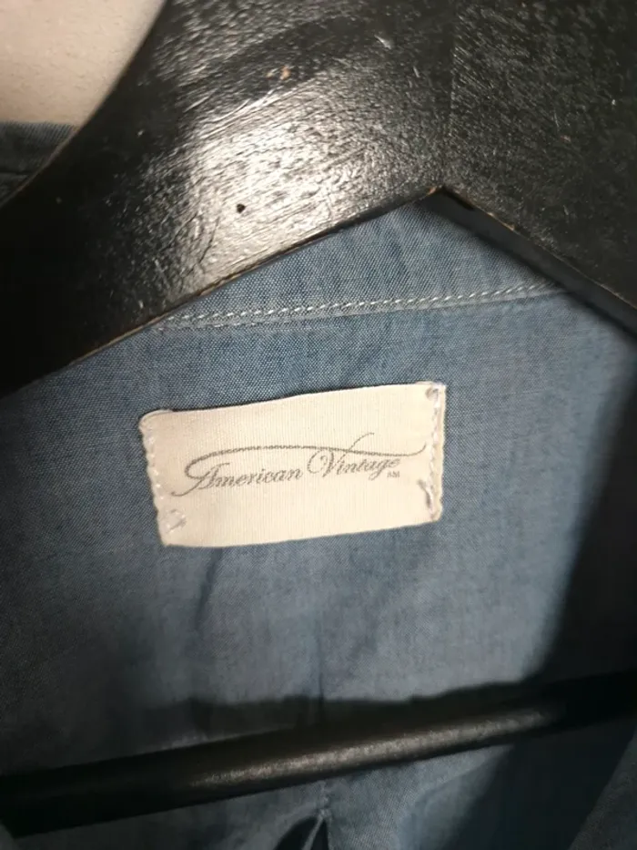 Chemise bleu Américain vintage taille s - photo numéro 2