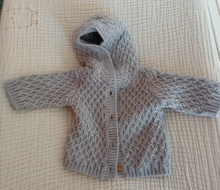 Gilet laine 1 mois