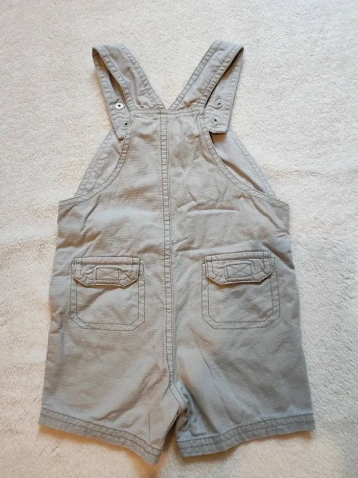 Salopette short grise 12 mois - photo numéro 2