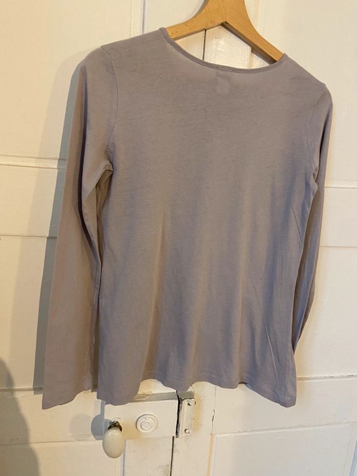 Tee-shirt manches longues gris Cyrillus 14 ans - photo numéro 2