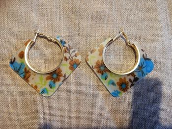 Boucles d'oreilles fleurie