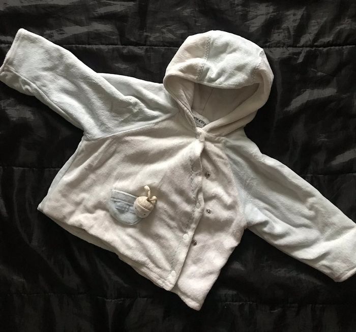 Veste en velours sucre d orge 9 mois