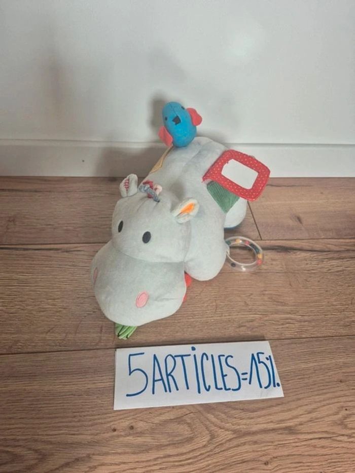 Peluche multi activités axel l'hippo
