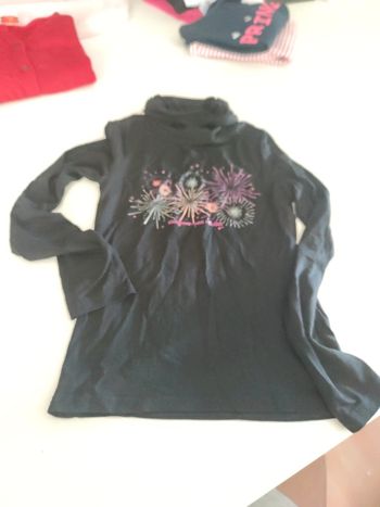 Sous pull feu d artifice noir okaidi