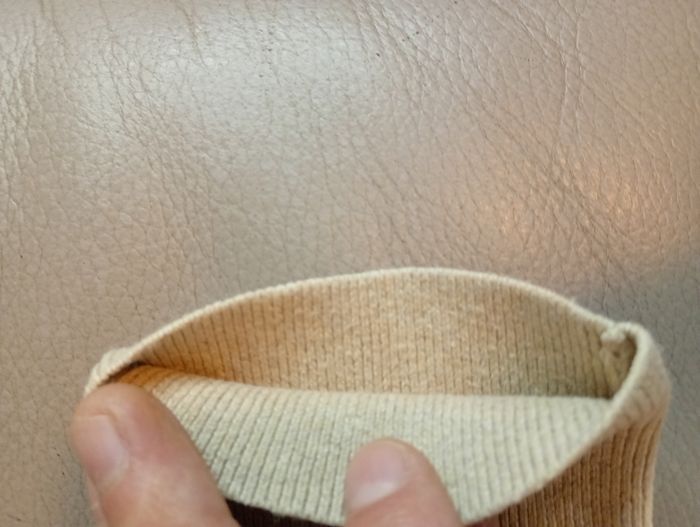 Pull Tommy Hilfiger beige col V – taille M – coton et lin - photo numéro 7