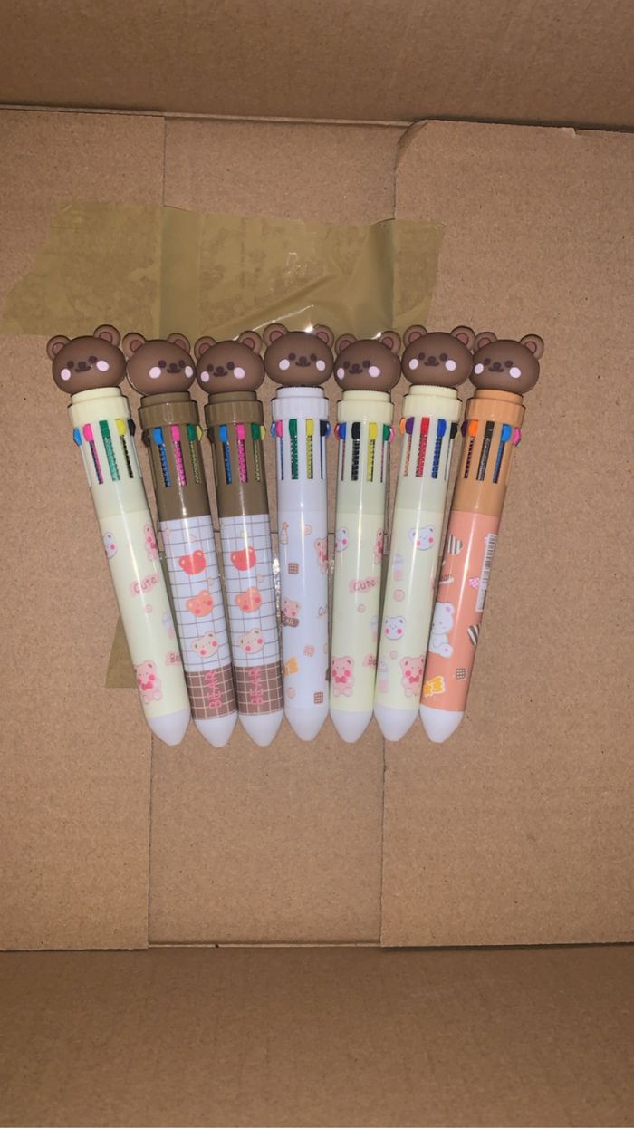 Stylo 10 couleurs nounours