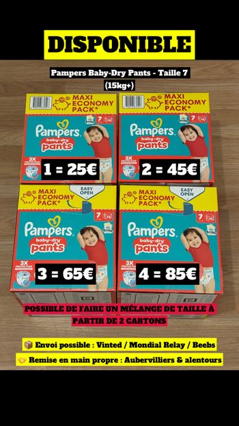 Pampers Baby-Dry Pants Taille 7 – Maxi Economy Pack (x1)
