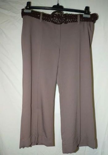 Magnifique pantalon 3/4, NEUF, marron "glacé", T40