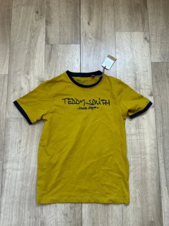 T-shirt moutarde dorée Teddy Smith since 1989 12ans