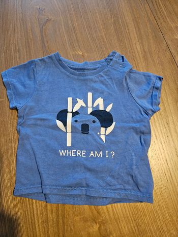 Tee shirt bleu 6mois 