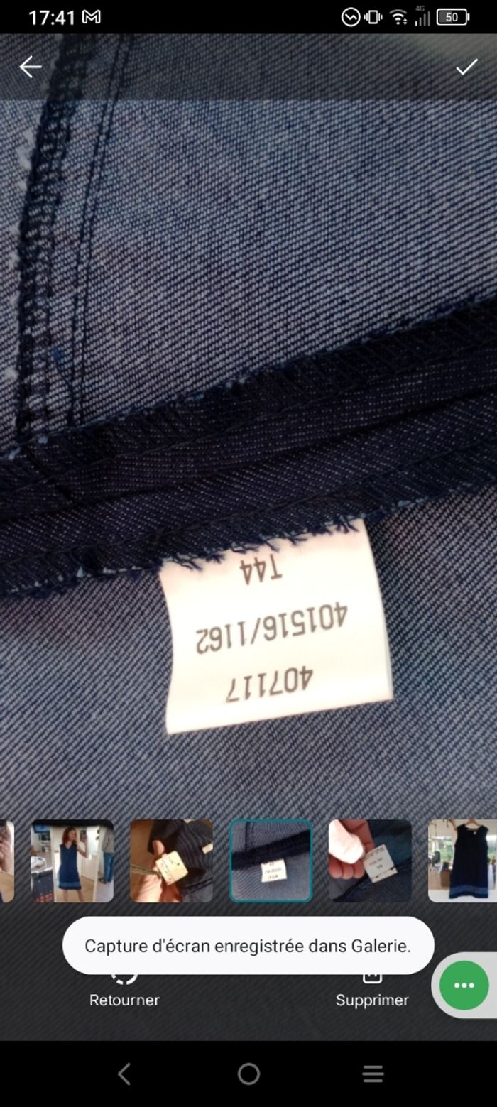 Robe été 44 denim c78 - photo numéro 8