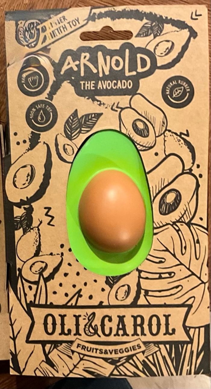 🌿 Jouet de dentition NEUF Oli & Carol – Arnold the Avocado 🥑