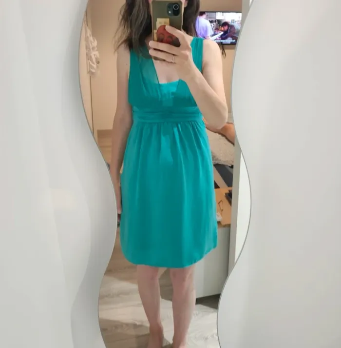 Robe vert émeraude Naf Naf taille 34 - photo numéro 5