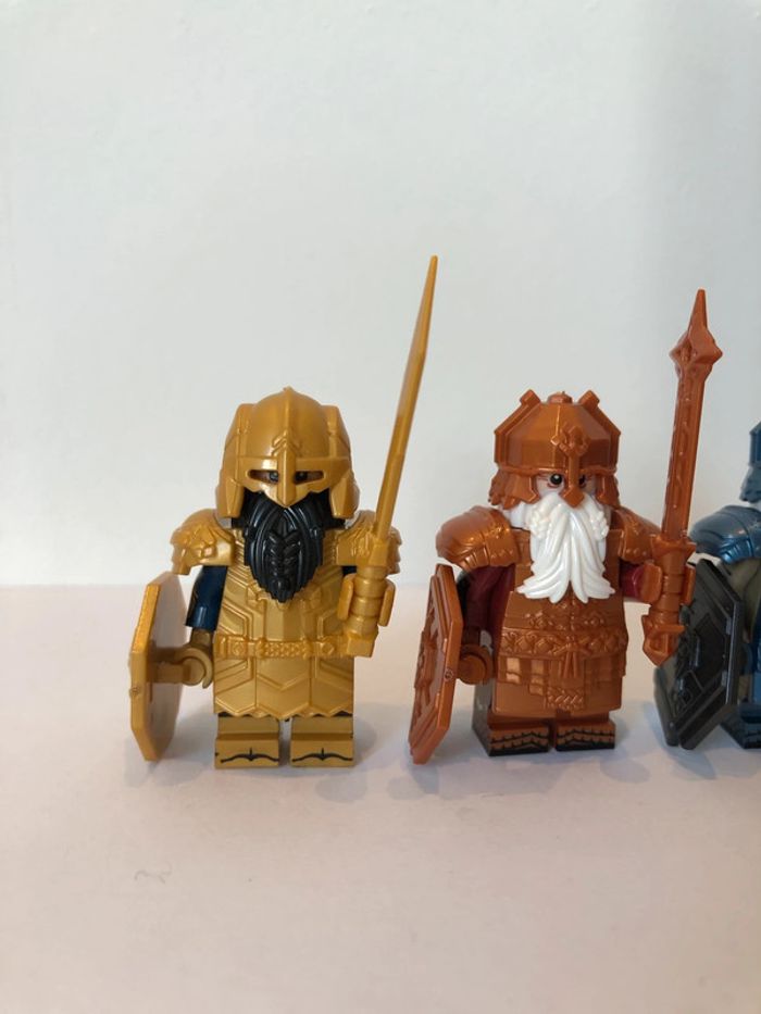 Figurine type lego 5 nains d’Erébor. le seigneur des anneaux/Hobbit - photo numéro 3