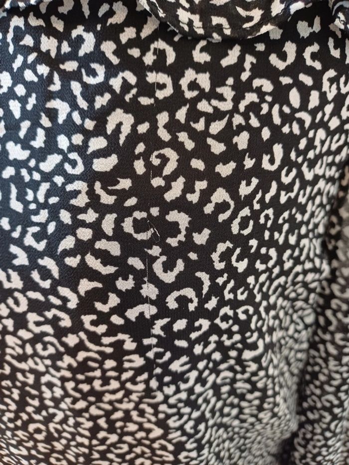 Blouse noire à imprimé Léopard Majolica taille M 38 - photo numéro 9
