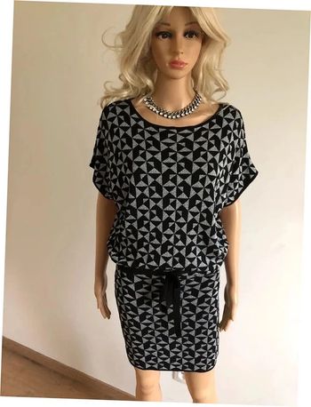 Robe noire et argentée à manches courtes Morgan taille XS jamais portée
